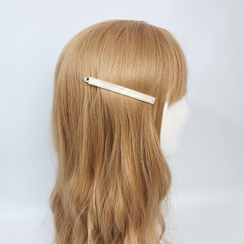 Long Bar Bobby Pin 3.3 in – Tortoise Shell, Wide Metal Pin, French Pin