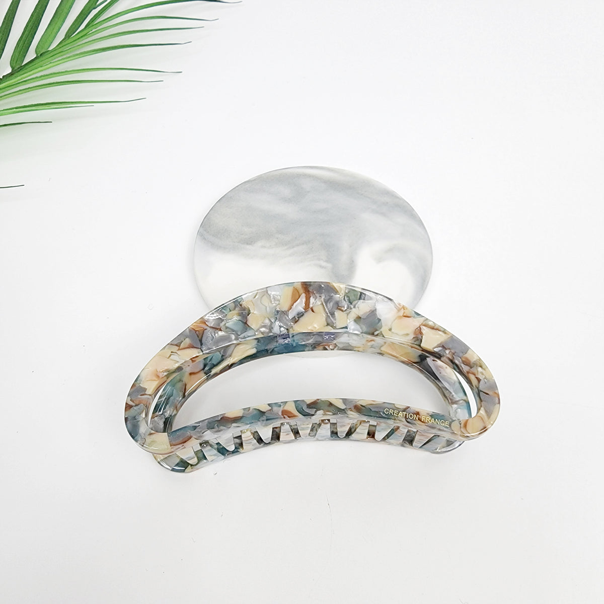 Rounded Large Hair Claw Clip 4.2 in – 8 Art Jade