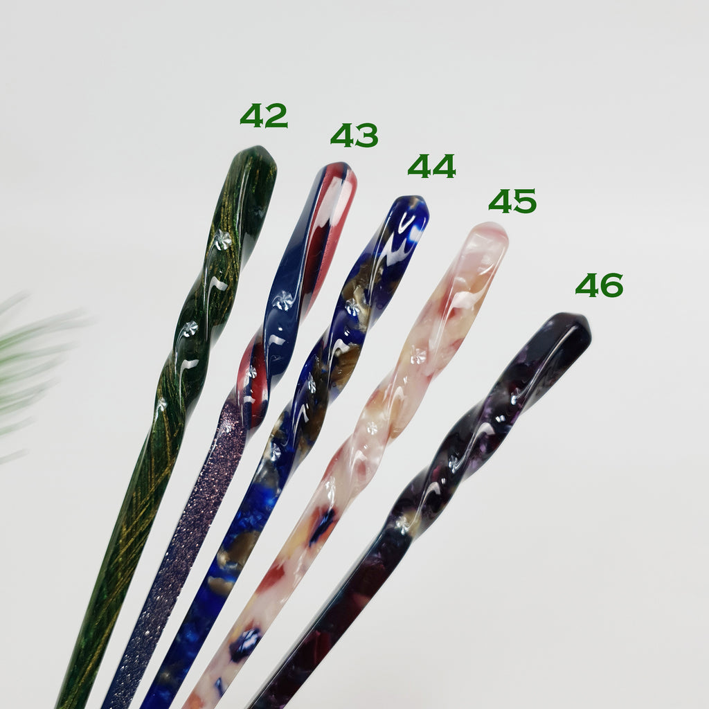 Basic Twist Hair Stick 6.9 in – Tortoise Shell Marble, French Pin