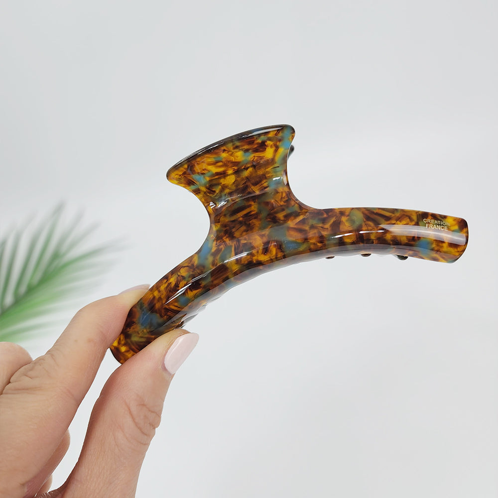 Curved Bar Large Hair Claw Clip 4.5 in – 6 Brown Mint