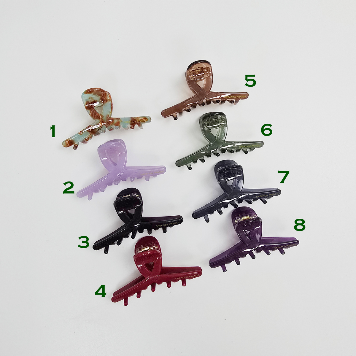 Twist Small Hair Claw Clip 2.8 in – Solid & Clear, French-style, New Colors