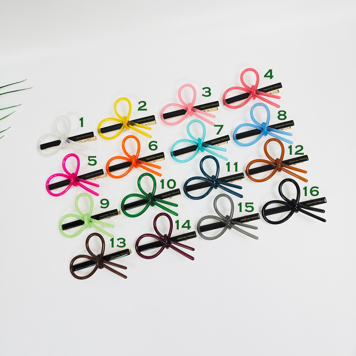 Line Bow Mini Alligator Hair Clip 2.4 in – Solid & Neon Colors, French Pin