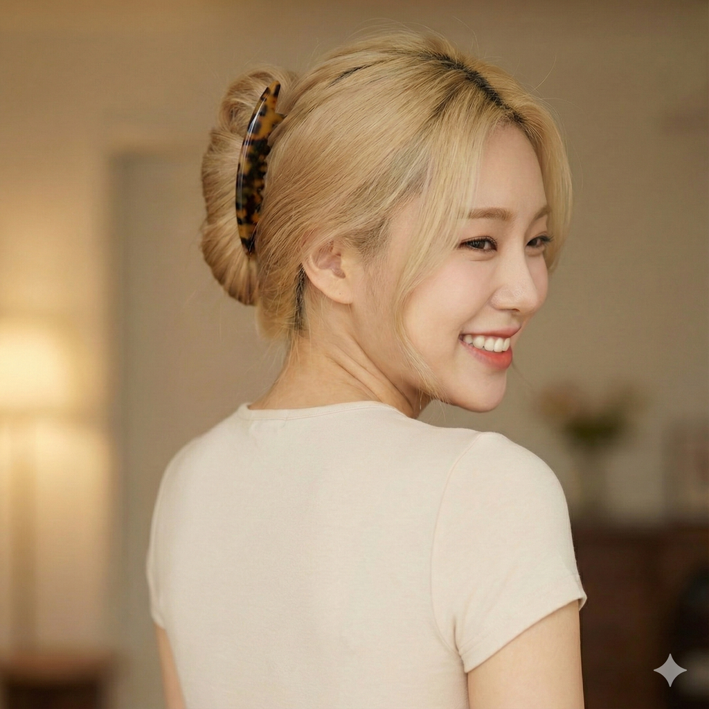 Long Leg Hair Comb Pin – worn in an updo