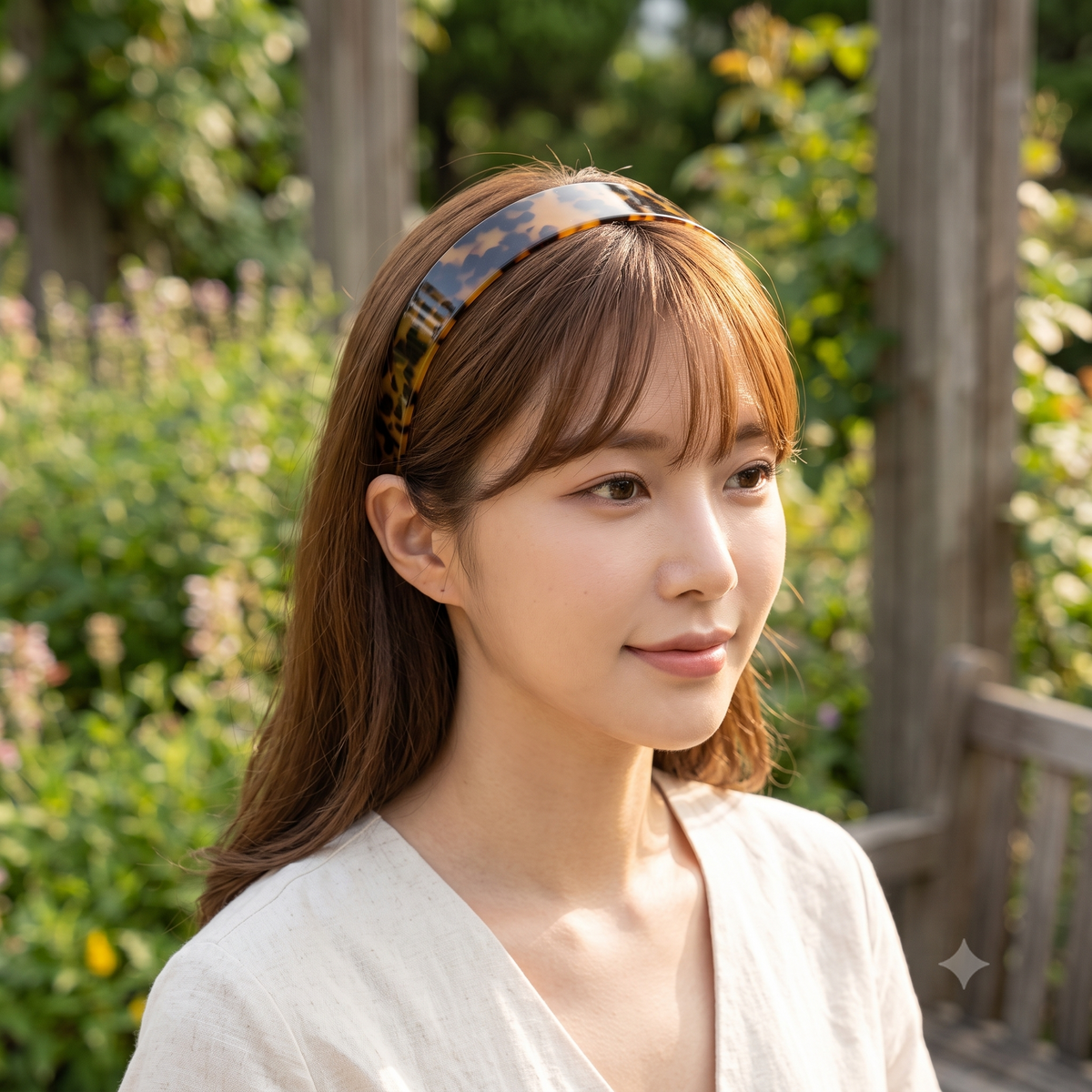 Classic Wide Headband 1.2 in wide – Tortoise Shell, Black, French-style