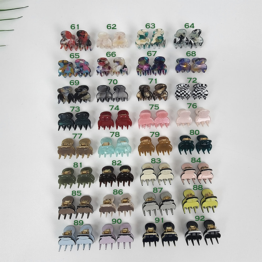 Tortoise Shell Mini Hair Clip (2 pieces 1 set) / Cute French Hair Pin / Hair Accessory for Woman