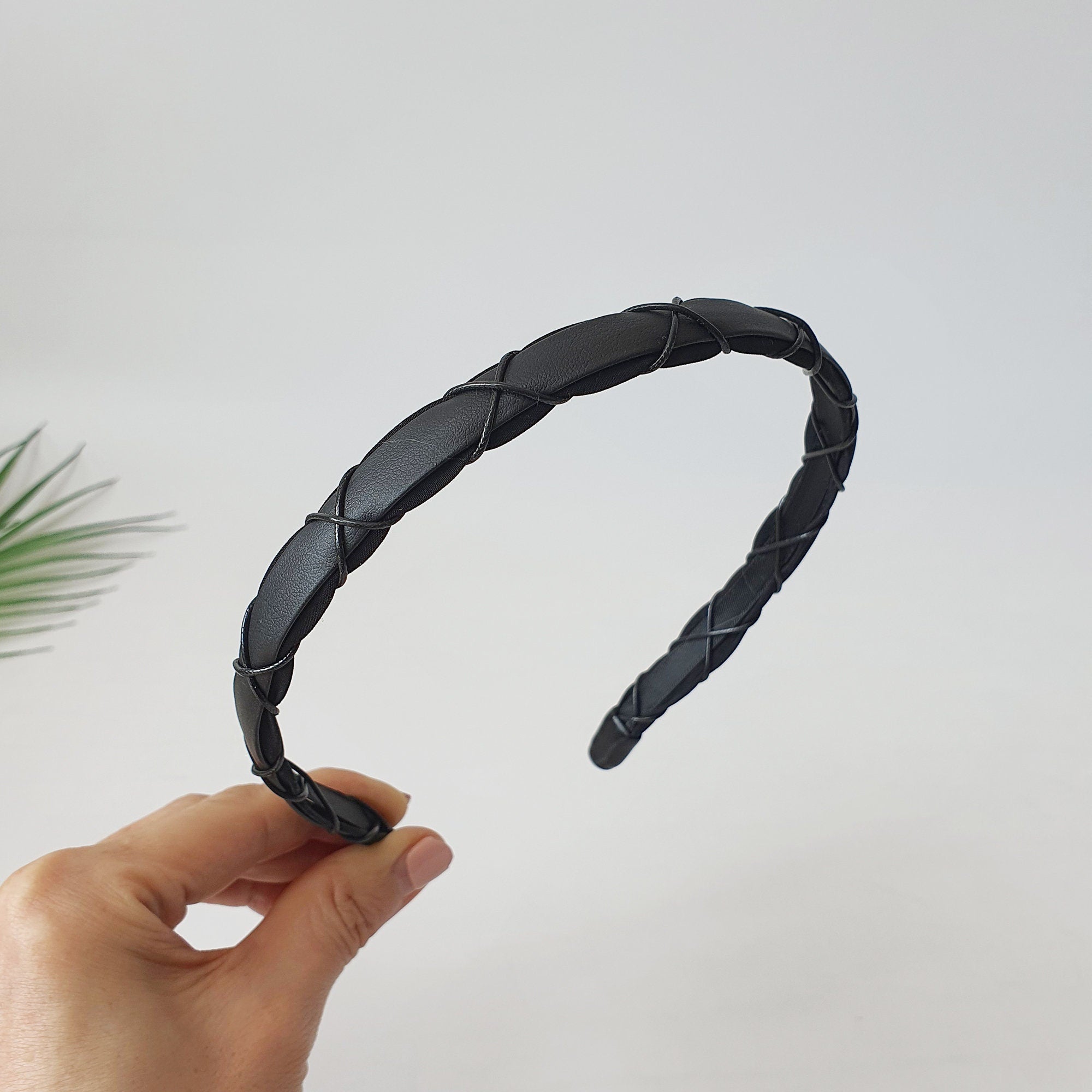 Thin Leather Headband / String X Knot Headband / Hair Accessories For Woman / Alice Headband