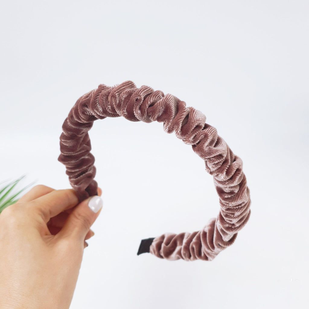 Velvet Wrinkle Simple Headband / Hair Accessories for Woman / Velvet Headband
