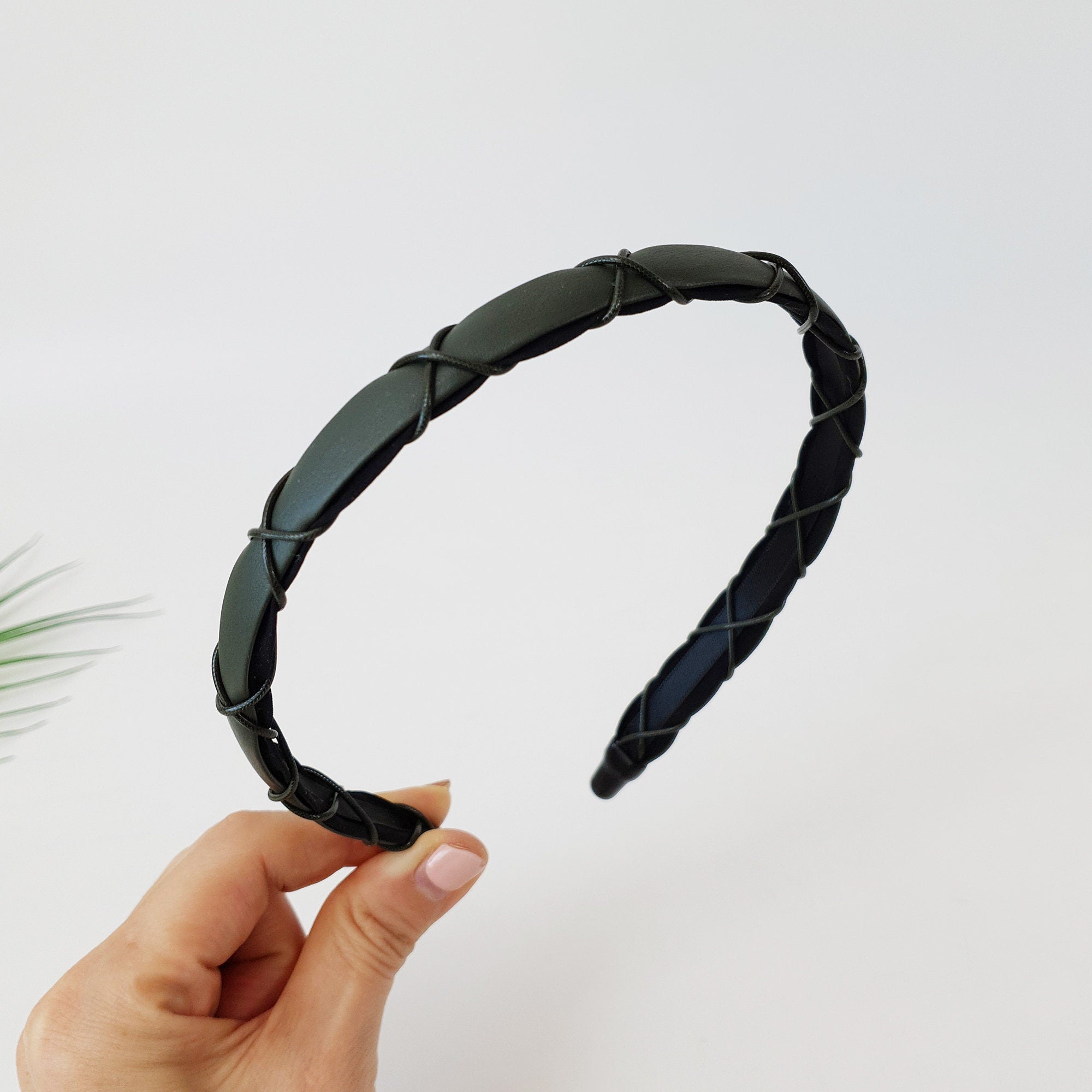 Thin Leather Headband / String X Knot Headband / Hair Accessories For Woman / Alice Headband
