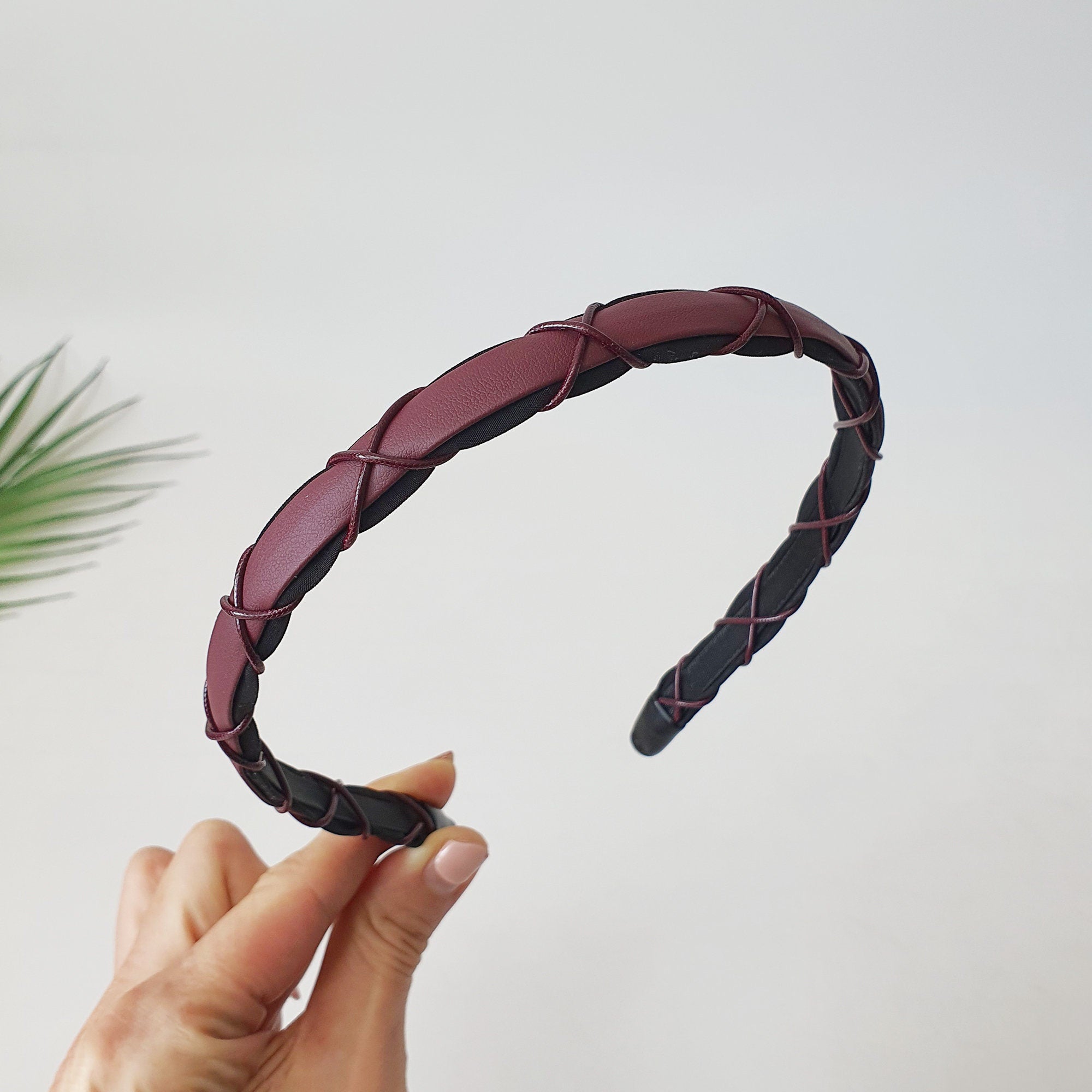 Thin Leather Headband / String X Knot Headband / Hair Accessories For Woman / Alice Headband