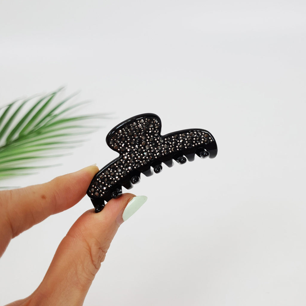 Luxurious French Hair Pin with Cubic / Small Hair Claw Clip / Leopard French Barrette / Hair Accessory for Woman