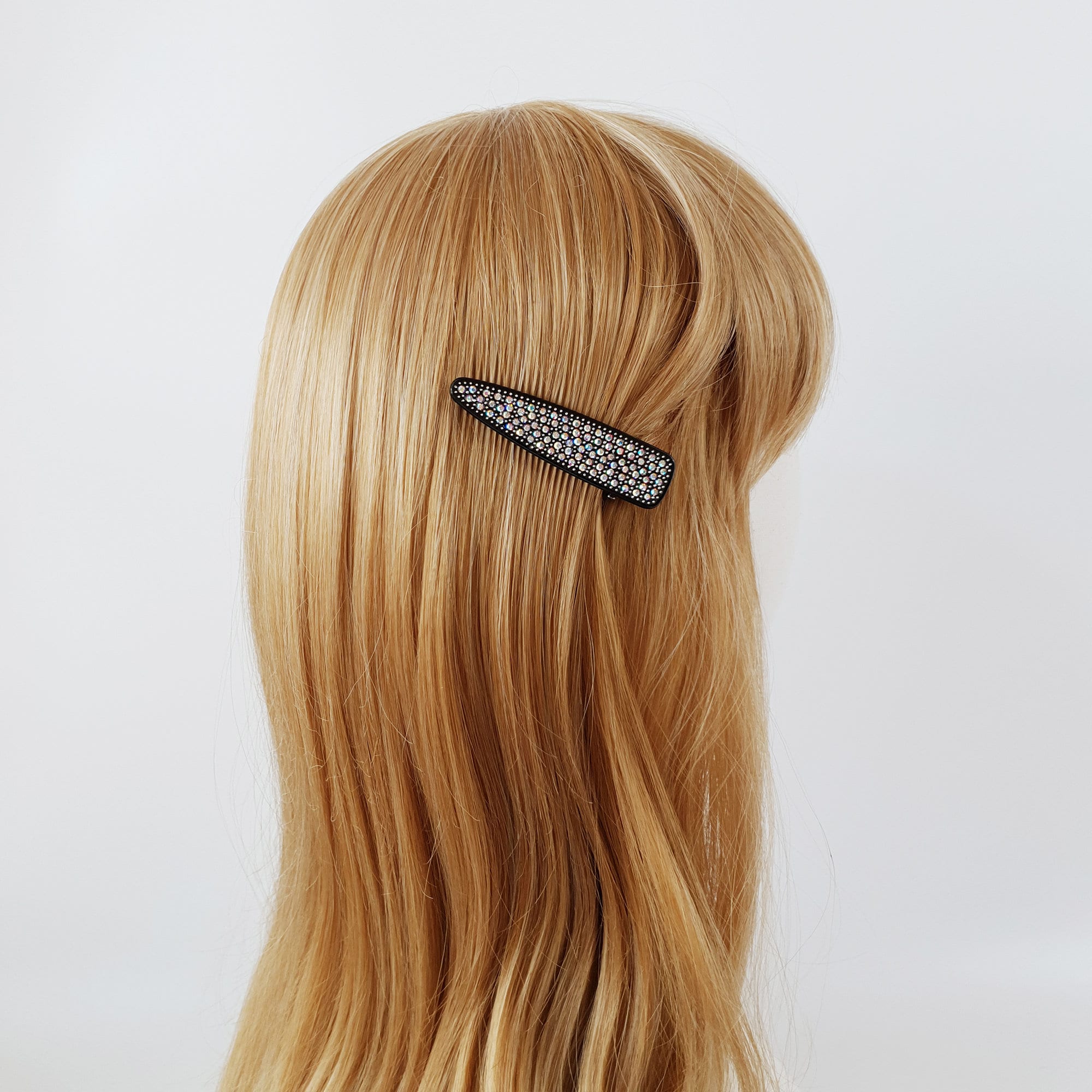 Black Cubic Triangle Hair Claw Clip / Luxurious French Hair Pin / Hair Accessory for Woman / Leopard Hair Clip