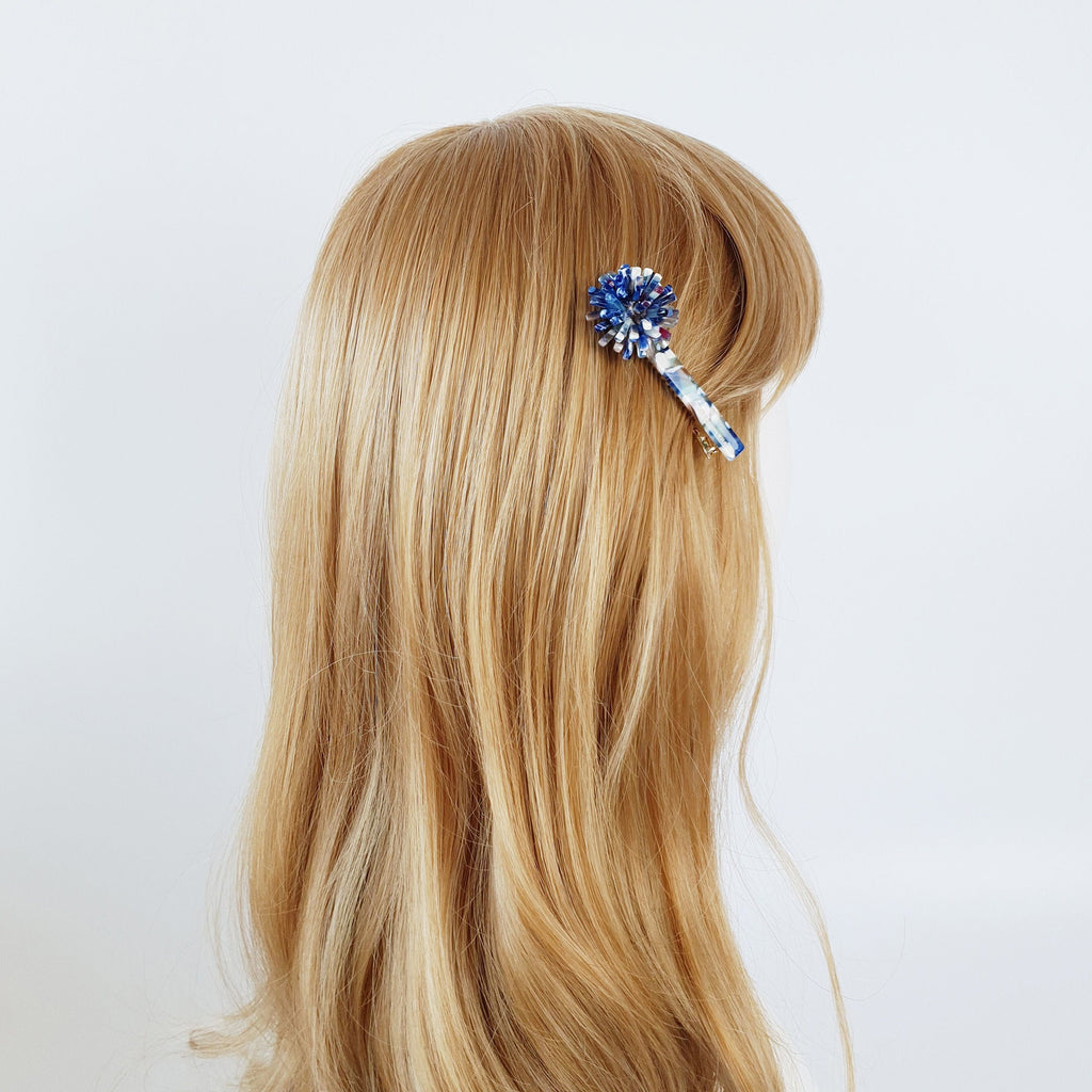 Tortoise Shell Flower Hair Clip / Luxurious French Hair Pin / Hair Accessory for Woman / Alligator Hair Clip