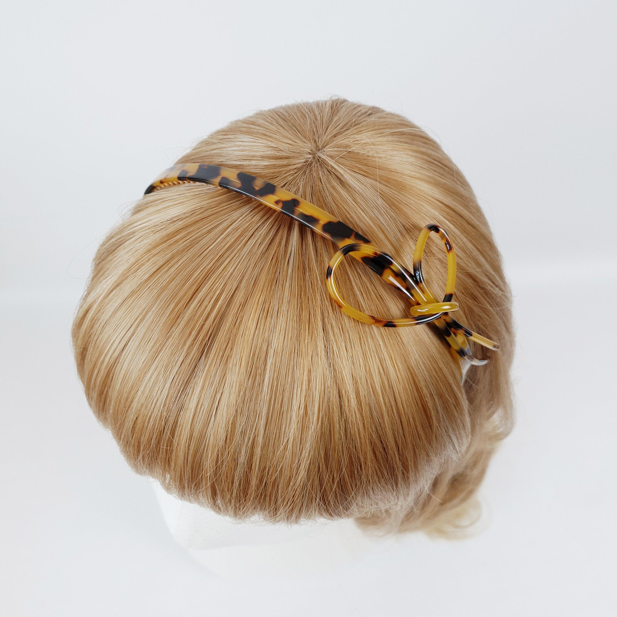 Tortoise Shell Line Ribbon Headband / Elegant Hair Accessories for Woman / Bridal Tiara Headband