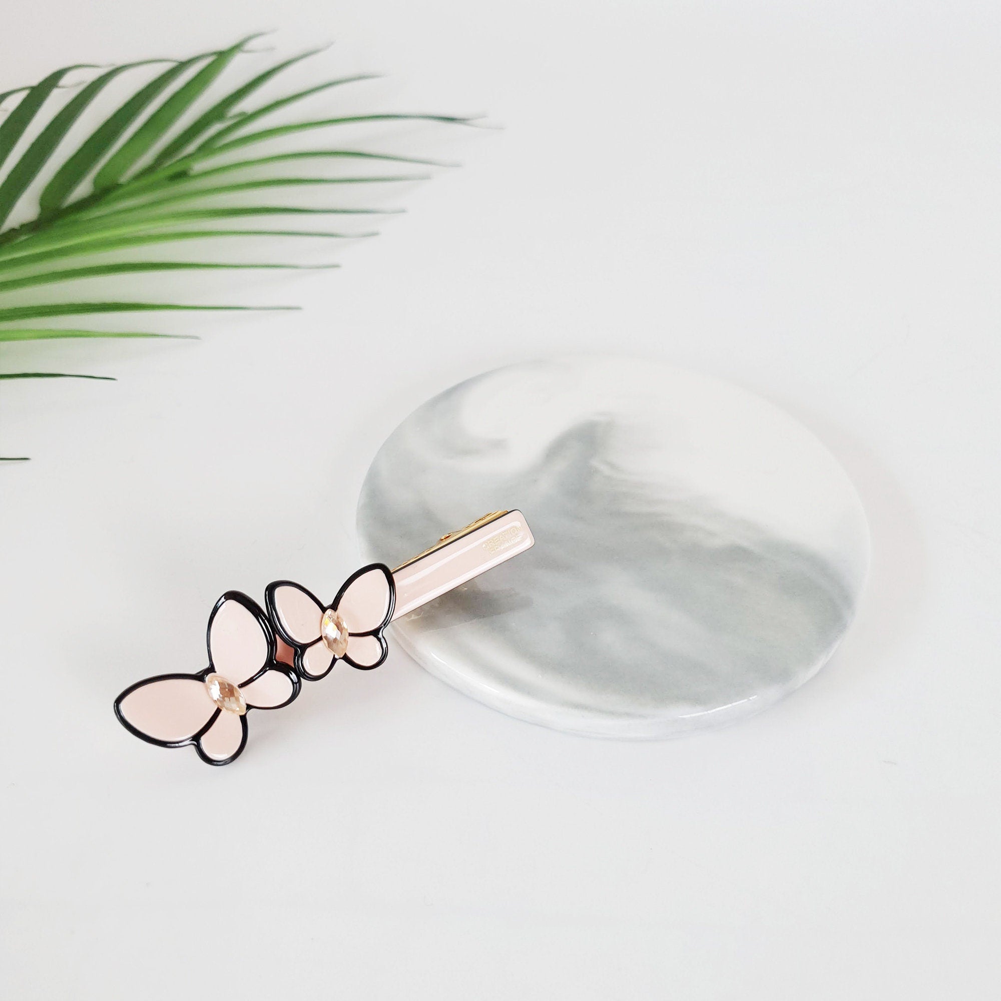 Pastel Color Couple Butterfly Hair Clips / Luxurious French Hair Pin / Hair Accessory for Woman / Alligator Hair Clip