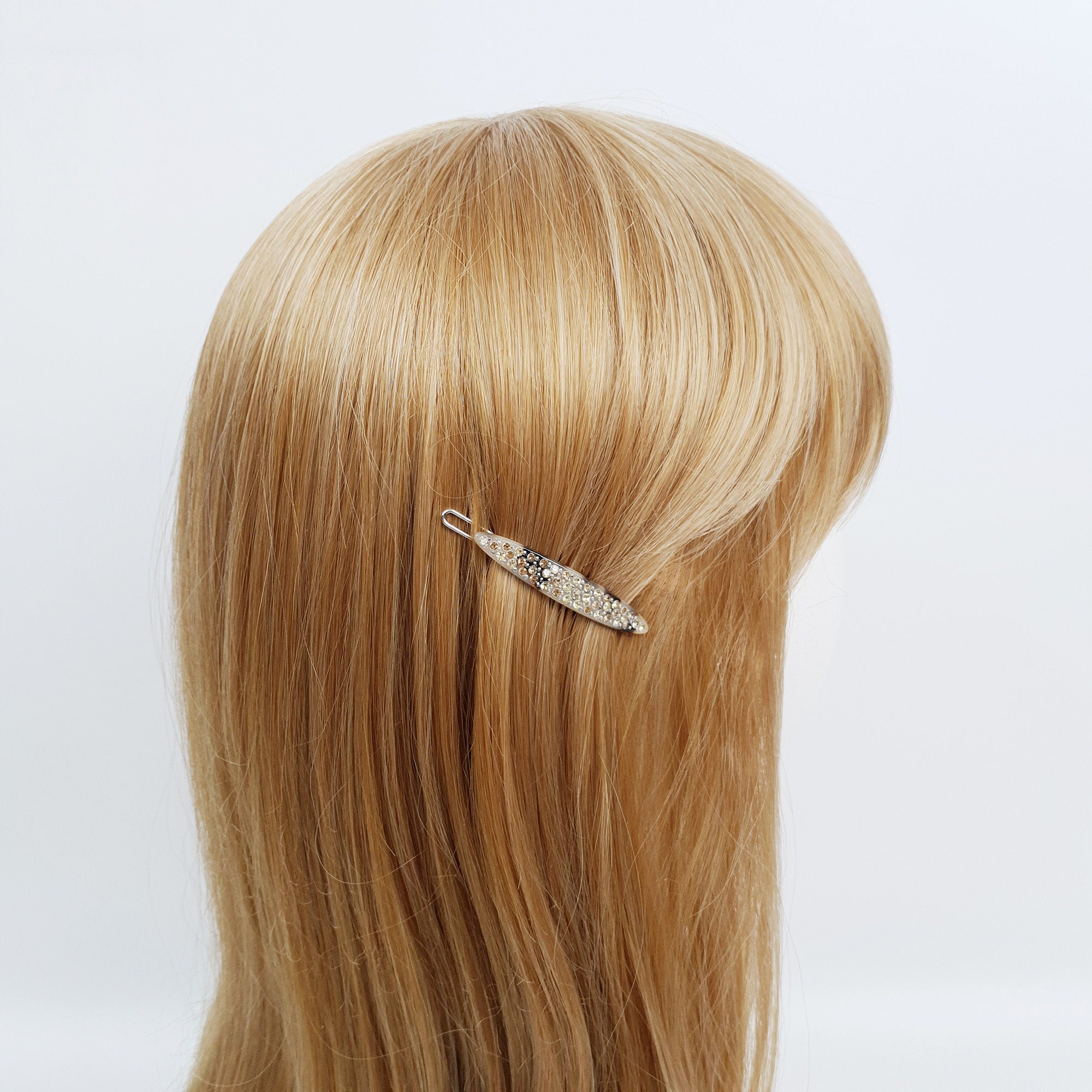 Tortoise Shell Black Cubic Bobby Pin (2.0 Inch) / Vintage French Hair Pin Clip / Hair Accessory for Woman / Snap Clip for Long Hair