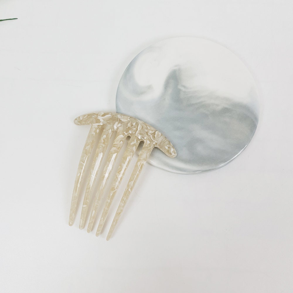 Tortoise Shell Long Leg Hair Comb Pin / Luxurious French Hair Pin / Hair Fork for Thick Hair