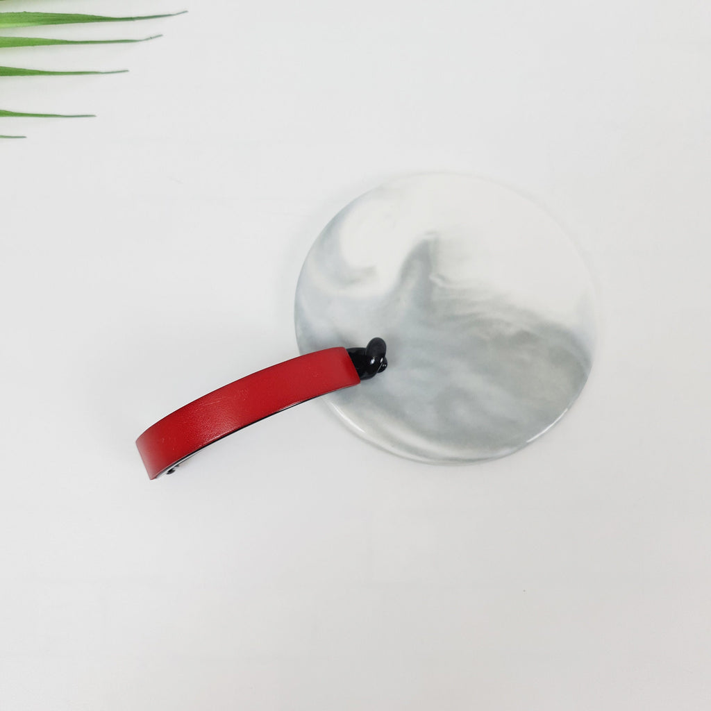 Real Leather Half Moon Claw Clip / Vintage Hair Comb Barrette / Clincher Comb Hair Accessory / Banana Clip