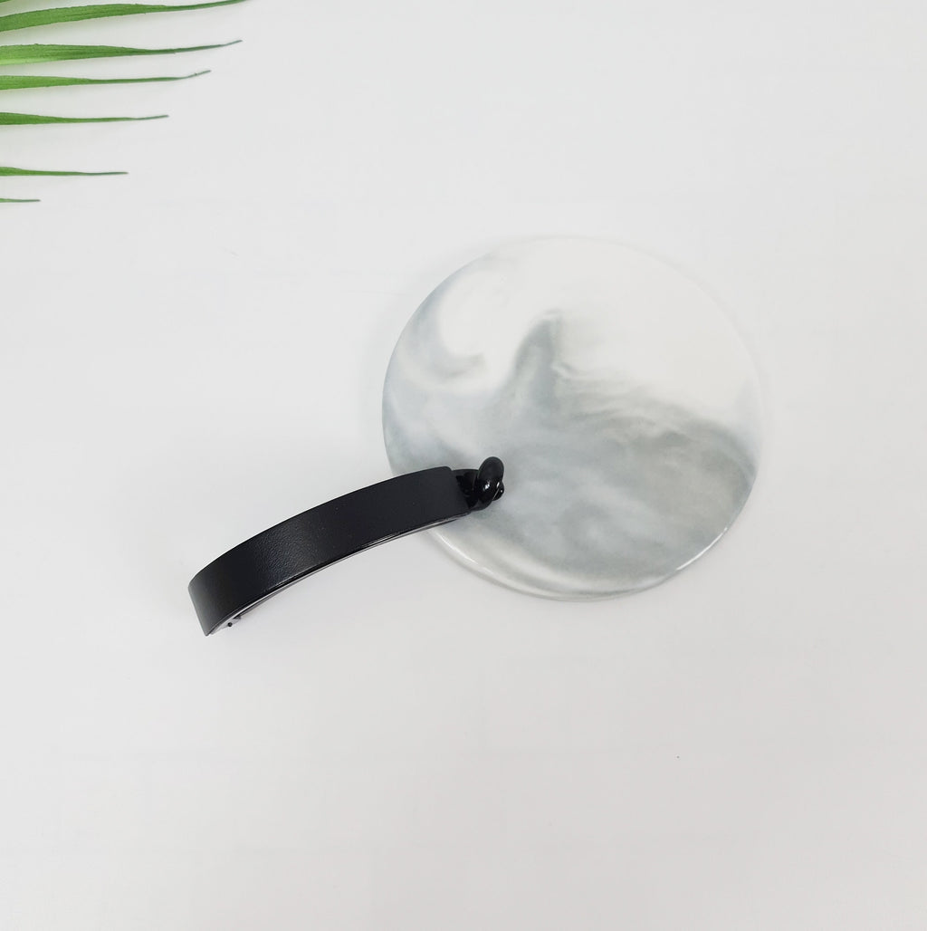 Real Leather Half Moon Claw Clip / Vintage Hair Comb Barrette / Clincher Comb Hair Accessory / Banana Clip