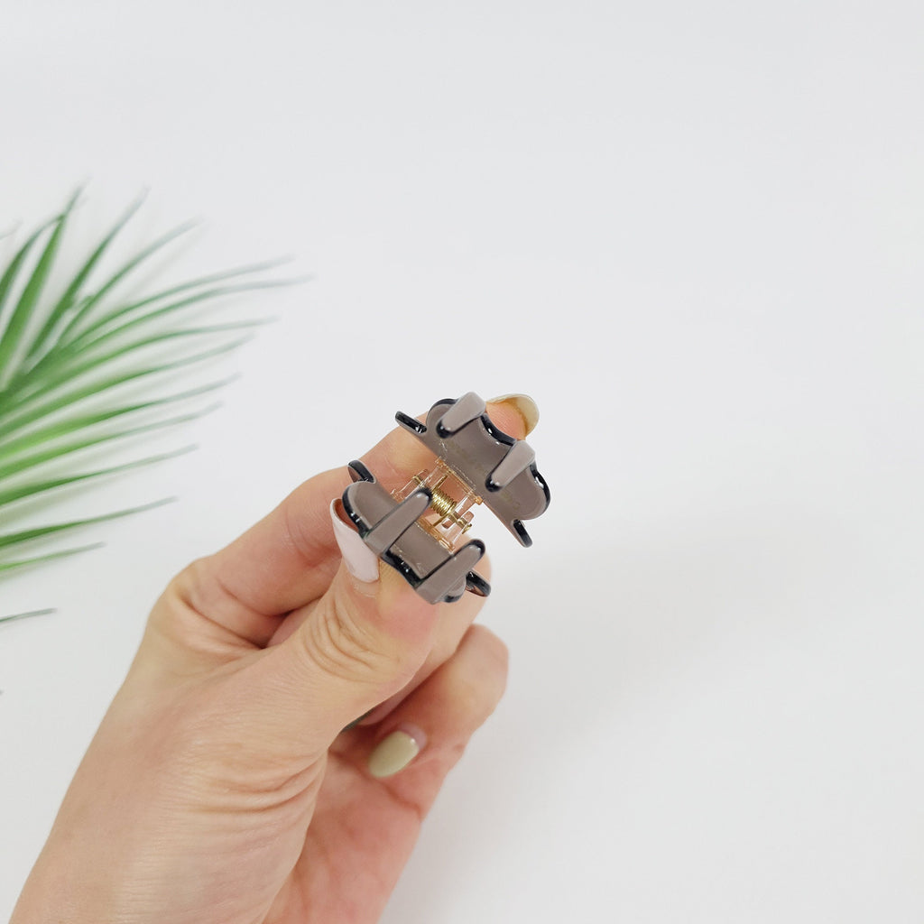 Flower Hair Clips with Cubic (1.2 Inch) / Cute French Hair Pin / Floral Hair Clip / French Barrette for Woman