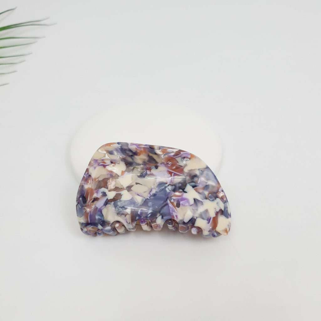 Leopard Aurora Bumpy Medium Size Hair Clip / Tortoise Marble French Hair Claw / Hair Accessory for Woman