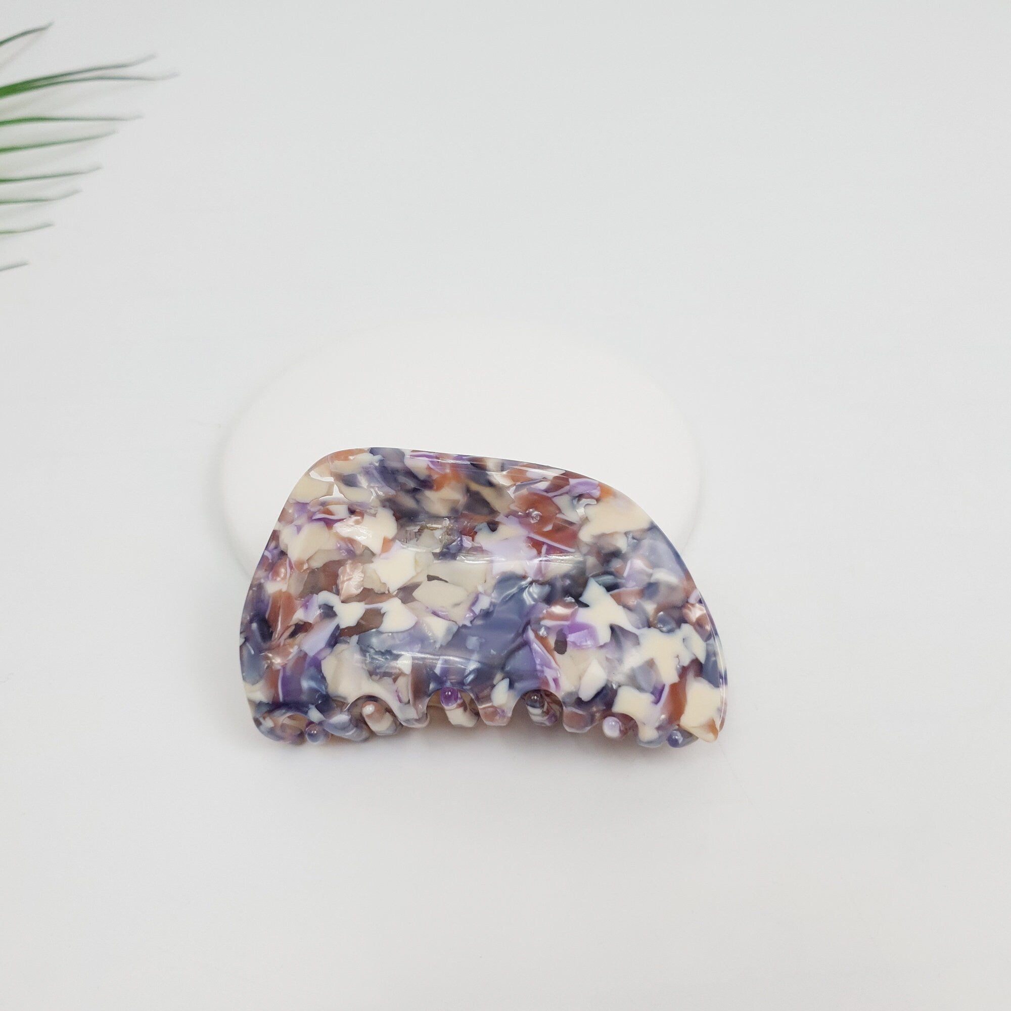 Leopard Aurora Bumpy Medium Size Hair Clip / Tortoise Marble French Hair Claw / Hair Accessory for Woman