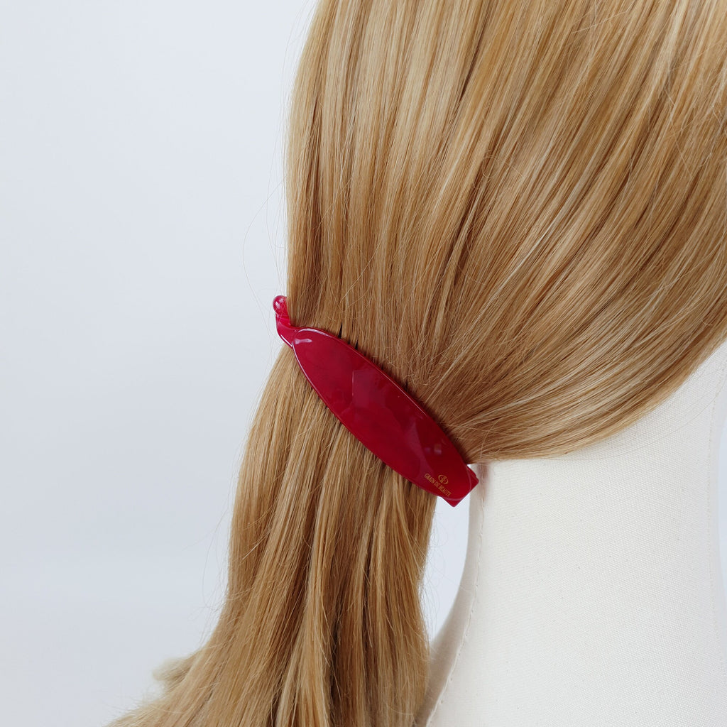 Basic Vivid Pure Color Banana Clip / Luxurious Cellulose Hair Comb Barrette / Clincher Comb Hair Accessory