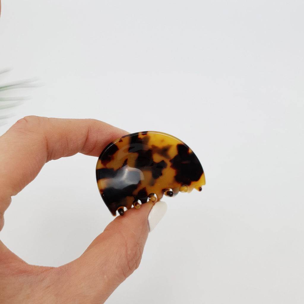 Pebble Small Hair Clips (1.8 Inch) / Tortoise Shell French Hair Pin / Hair Barrette for Girl / Hair Accessory for Woman