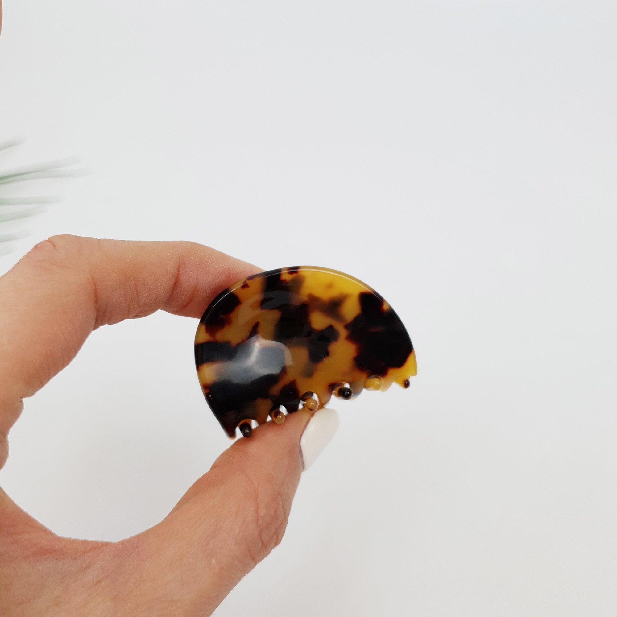 Pebble Small Hair Clips (1.8 Inch) / Tortoise Shell French Hair Pin / Hair Barrette for Girl / Hair Accessory for Woman