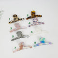 Tortoise Marble Aurora Big Size Hair Clip / Leopard French Hair Claw / Hair Barrette for Woman