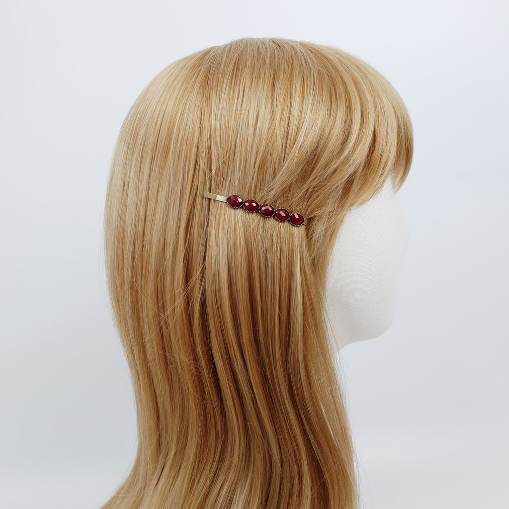 Vintage Formica Bobby Pin (2.4 Inch) / Simple Line Hair Clip / Hair Accessory for Woman / Snap Clip for Thin Hair