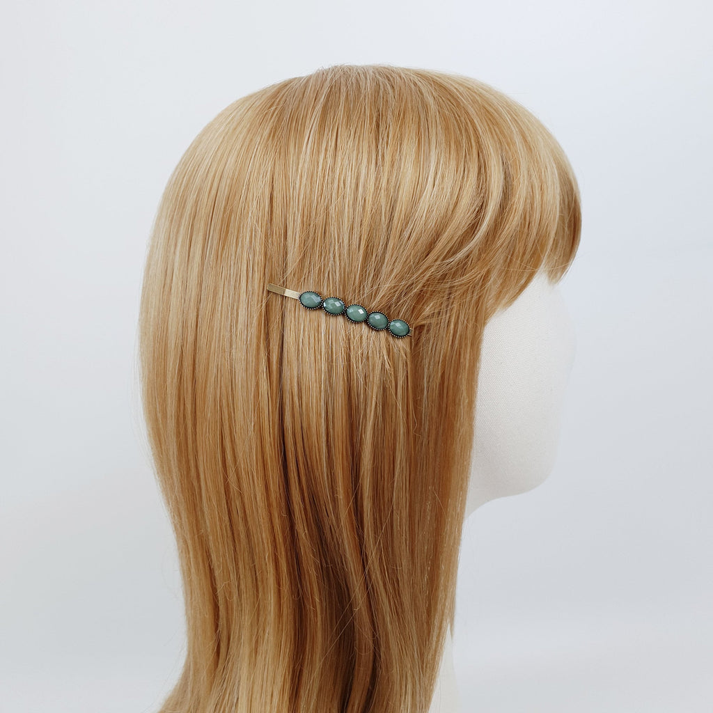 Vintage Formica Bobby Pin (2.4 Inch) / Simple Line Hair Clip / Hair Accessory for Woman / Snap Clip for Thin Hair