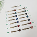 Circle Formica Small Hair Pin / Vintage Antique Three Line Hair Bobby Pin / Hair Accessory Pin for Woman / Snap Clip for Thin Hair