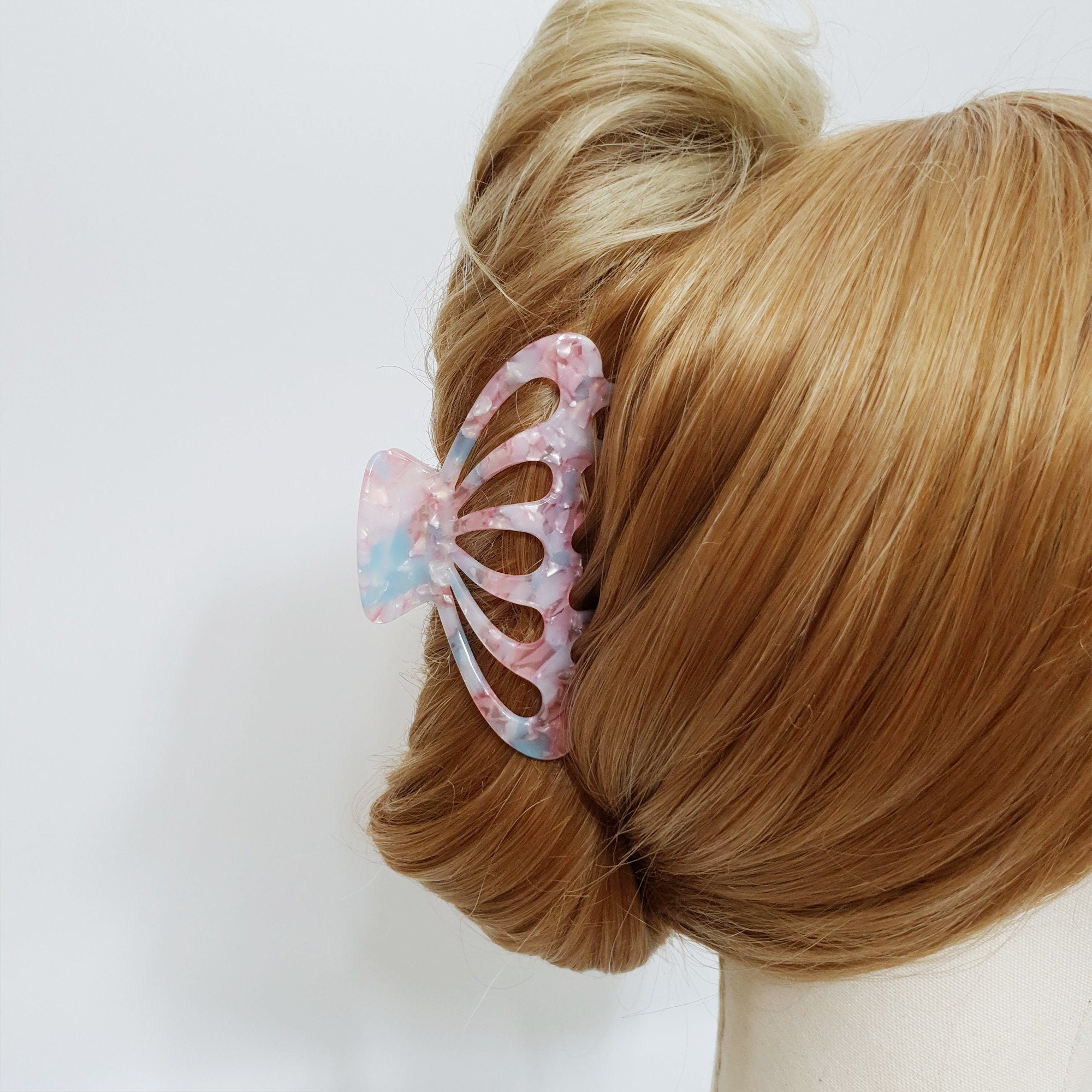 Tortoise Marble Shell Hair Clip / Luxurious Cellulose French Hair Pin / Hair Accessory for Woman / Large Hair Claw Clip
