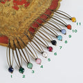 Circle Round Formica Hair Pin / Vintage Antique Three Line Hair Bobby Pin / Hair Accessory Pin for Woman
