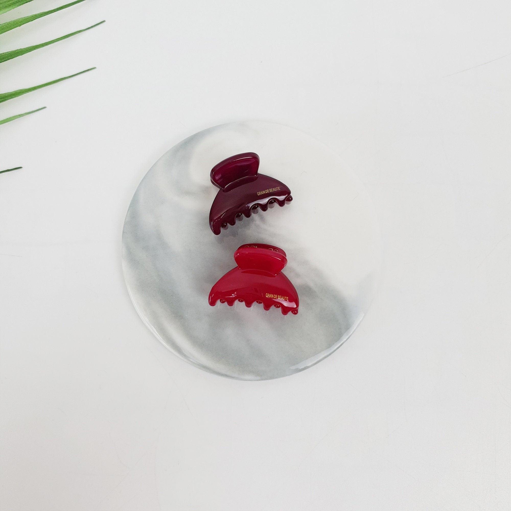 Half Moon Tiny Hair Clips (1.2 Inch) / Cute Colorful Mini Claw Clip / Hair Barrette for Woman