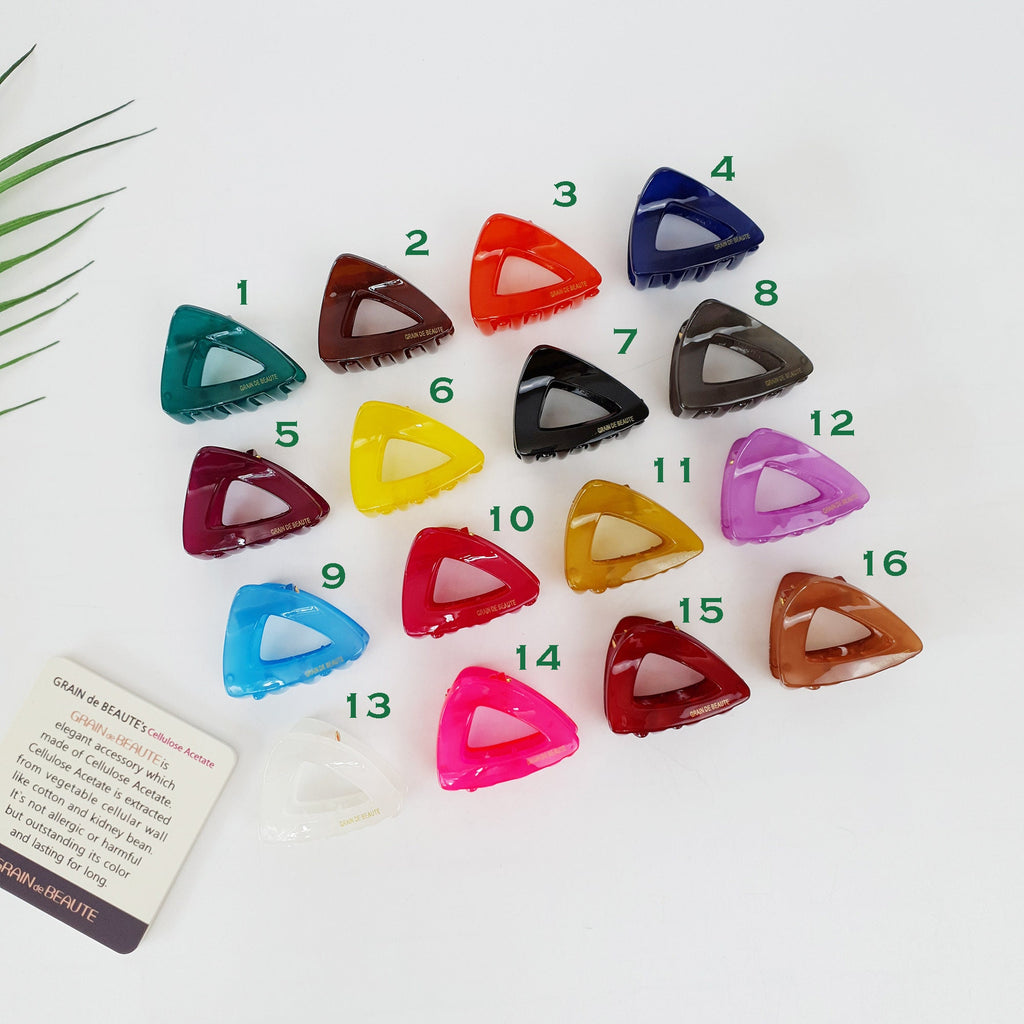 Triangle Hair Clip (1.8 Inch) / Cute Vivid Color Hair Claw / Hair Accessory for Woman