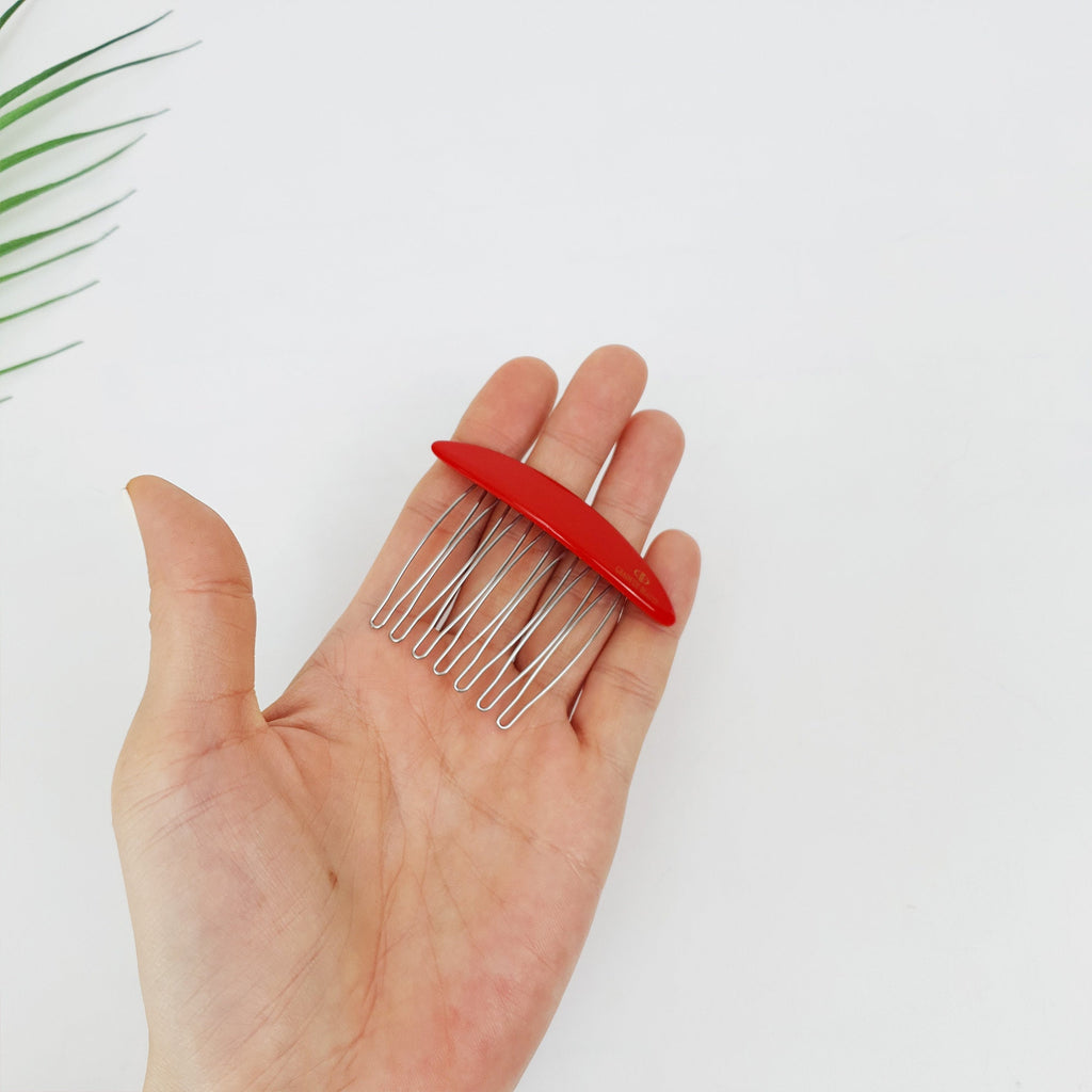 Long Oval Hair Comb Pin (2.8 Inch) / Cute Colorful Hair Pin / Hair Stick for Woman