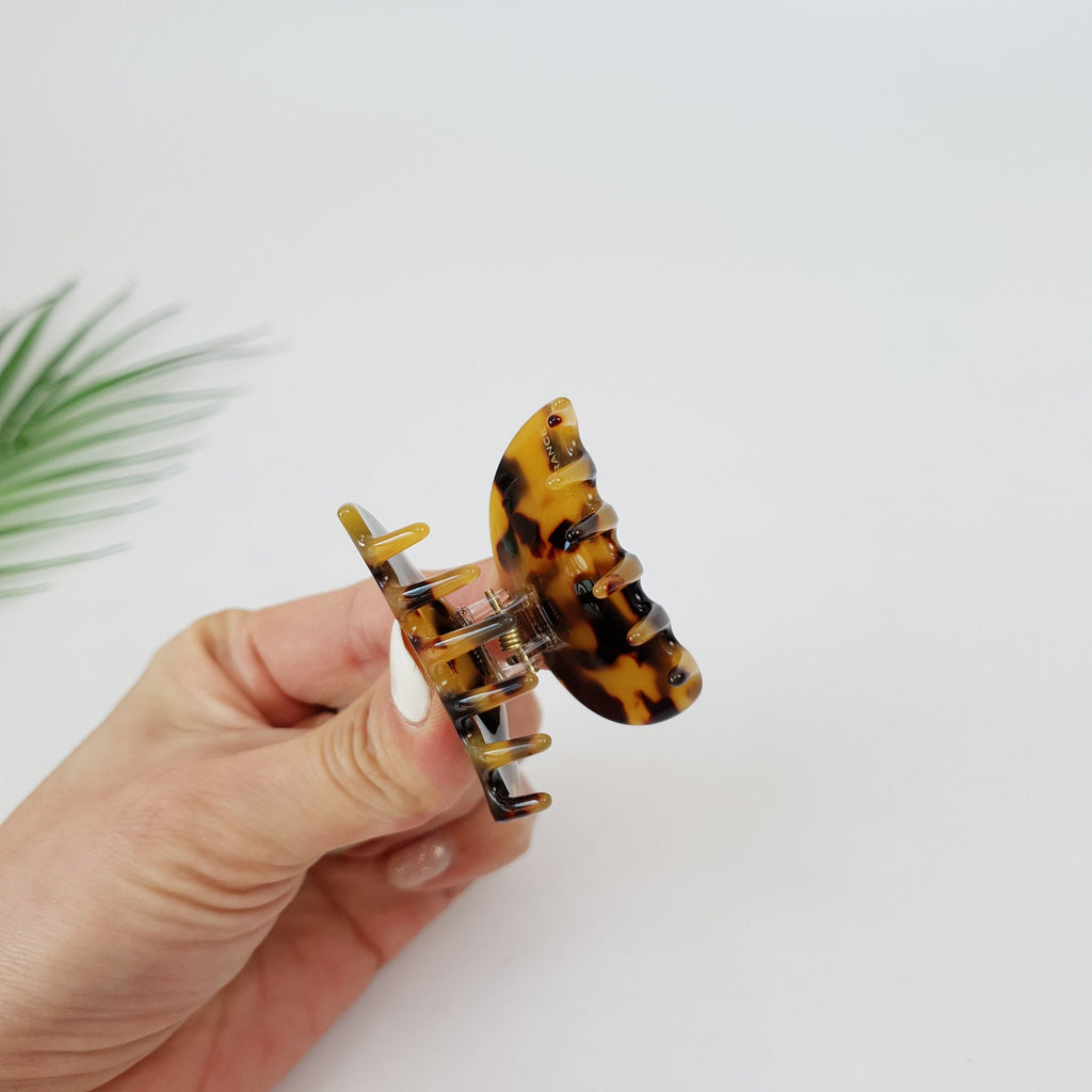 Pebble Small Hair Clips (1.8 Inch) / Tortoise Shell French Hair Pin / Hair Barrette for Girl / Hair Accessory for Woman