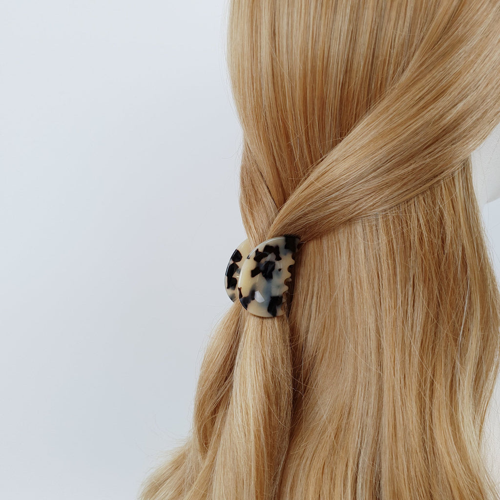 Pebble Small Hair Clips (1.8 Inch) / Tortoise Shell French Hair Pin / Hair Barrette for Girl / Hair Accessory for Woman