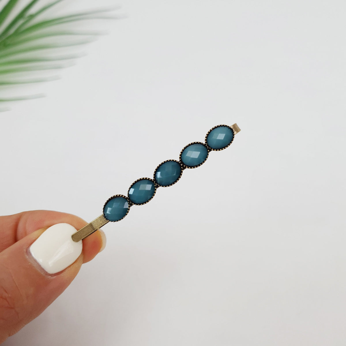 Vintage Formica Bobby Pin (2.4 Inch) / Simple Line Hair Clip / Hair Accessory for Woman / Snap Clip for Thin Hair