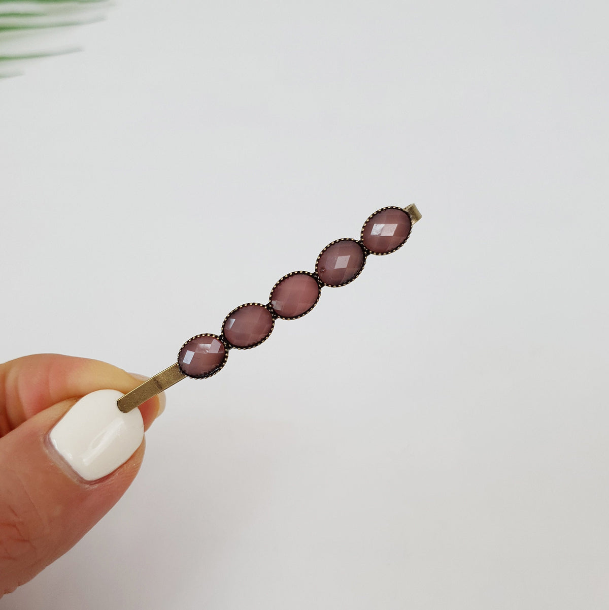 Vintage Formica Bobby Pin (2.4 Inch) / Simple Line Hair Clip / Hair Accessory for Woman / Snap Clip for Thin Hair