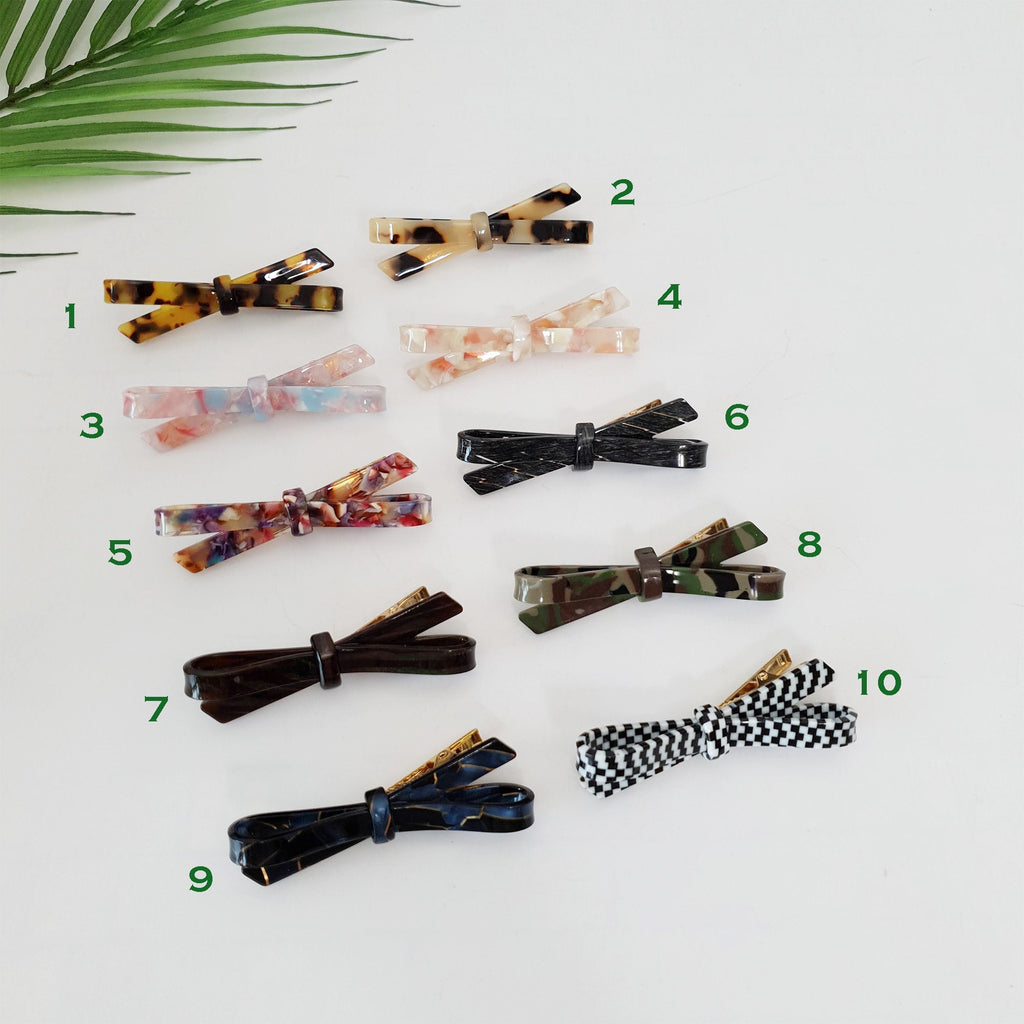 Tortoise Shell Simple Ribbon Alligator Hair Clip (2.8 Inch) / Leopard French Hair Pin / Hair Barrette for Woman
