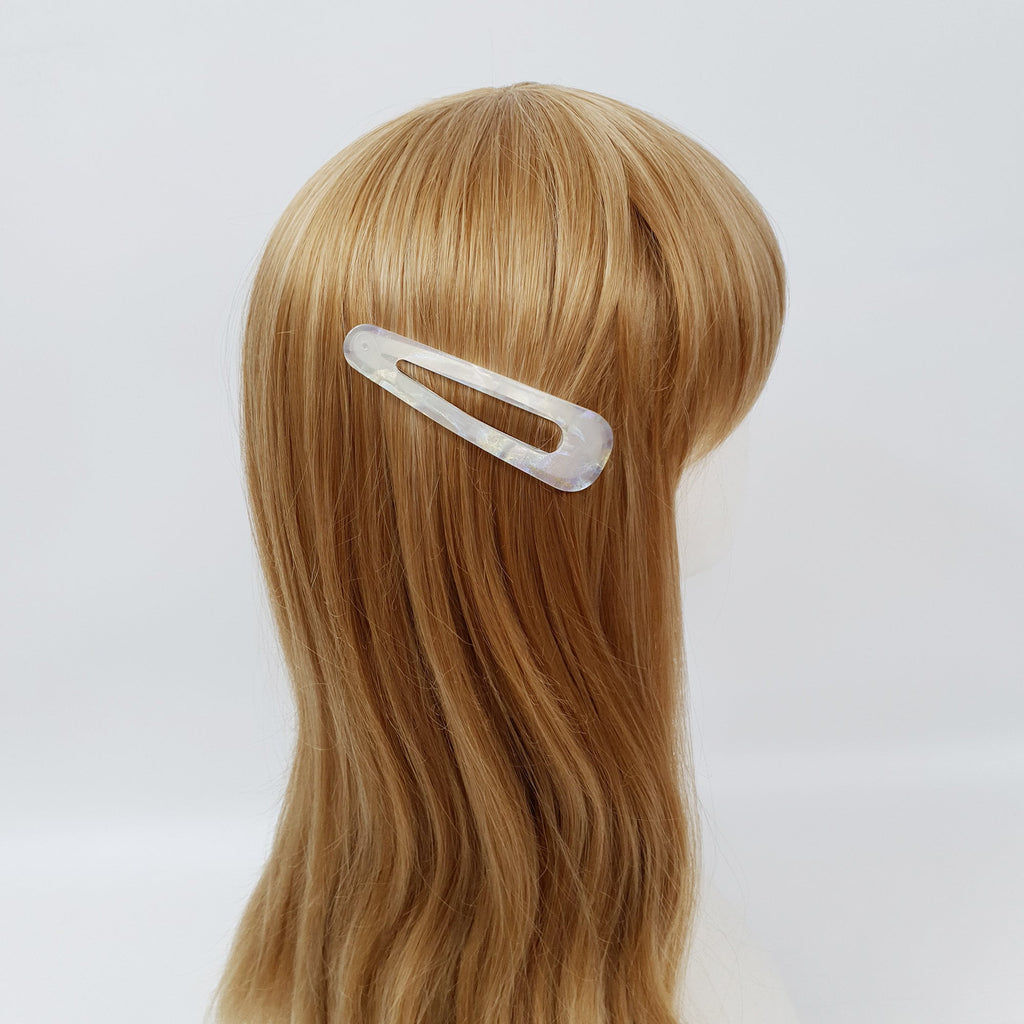Leopard Aurora Triangle Big Snap Clip (3.7 Inch) / Tortoise Marble Hairgrip Barrette / Tic Tac Hair Clip Pin / French Hair Pin