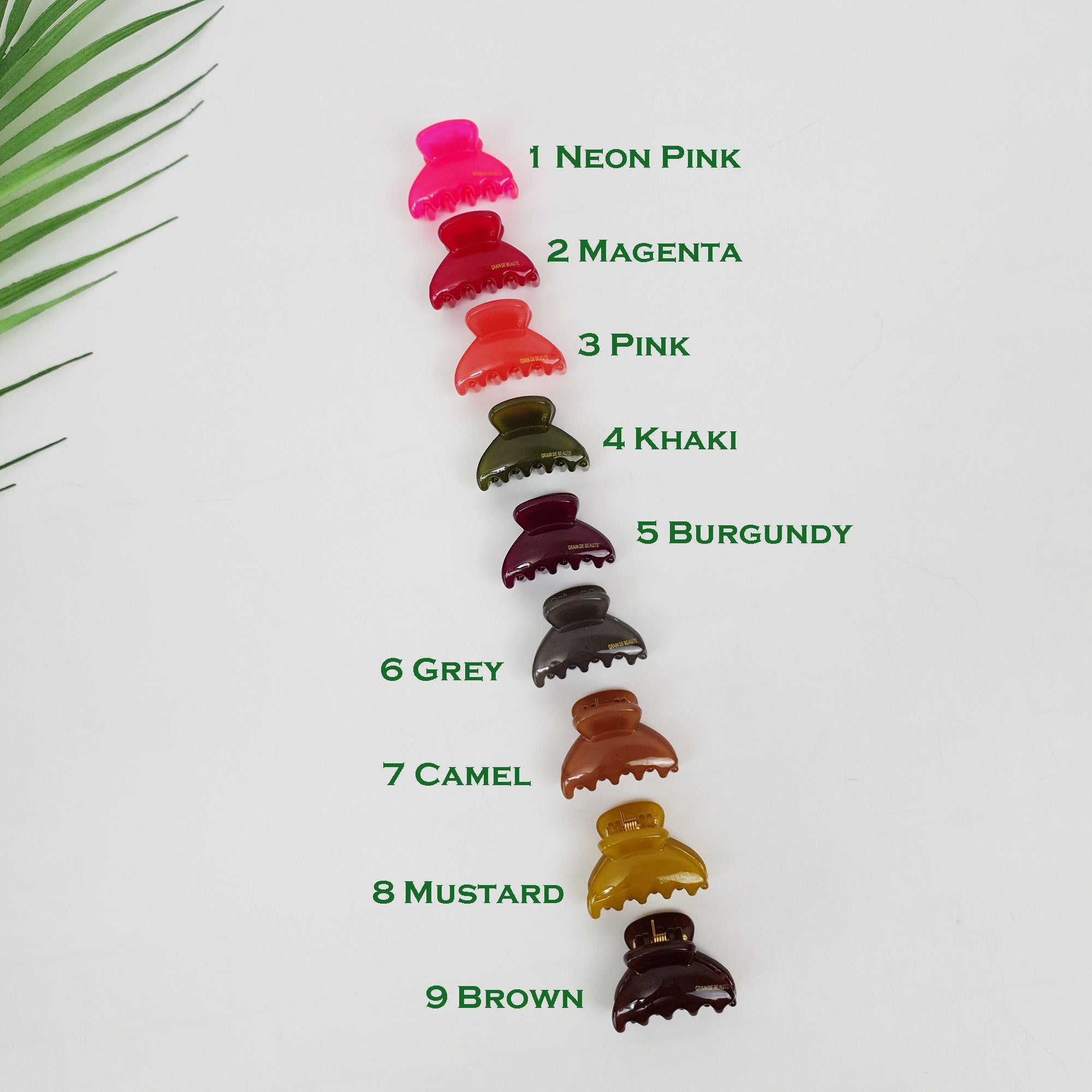 Half Moon Tiny Hair Clips (1.2 Inch) / Cute Colorful Mini Claw Clip / Hair Barrette for Woman