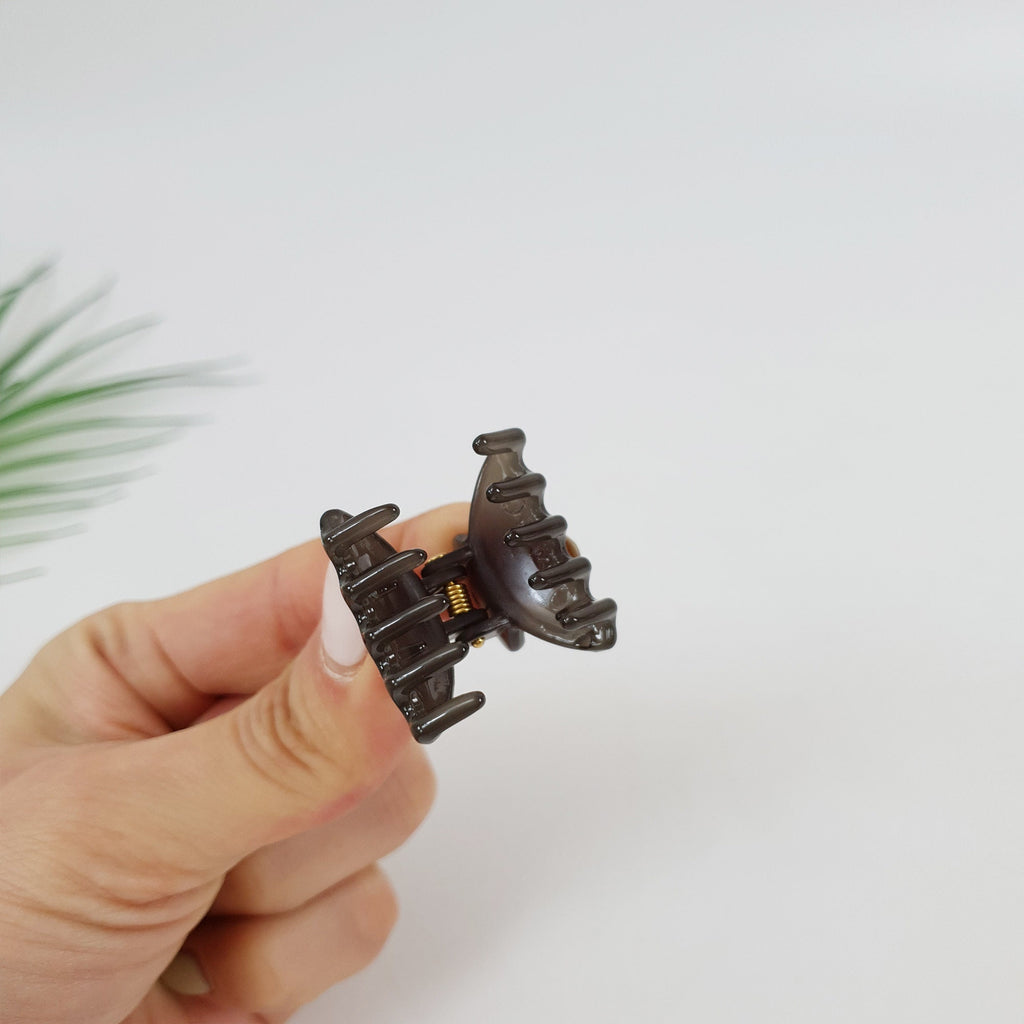 Half Moon Tiny Hair Clips (1.2 Inch) / Cute Colorful Mini Claw Clip / Hair Barrette for Woman