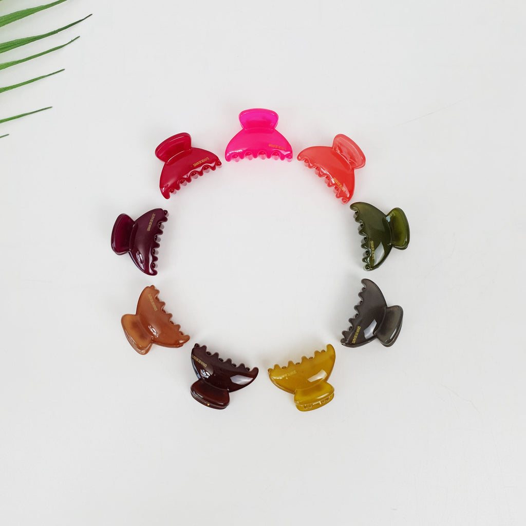 Half Moon Tiny Hair Clips (1.2 Inch) / Cute Colorful Mini Claw Clip / Hair Barrette for Woman