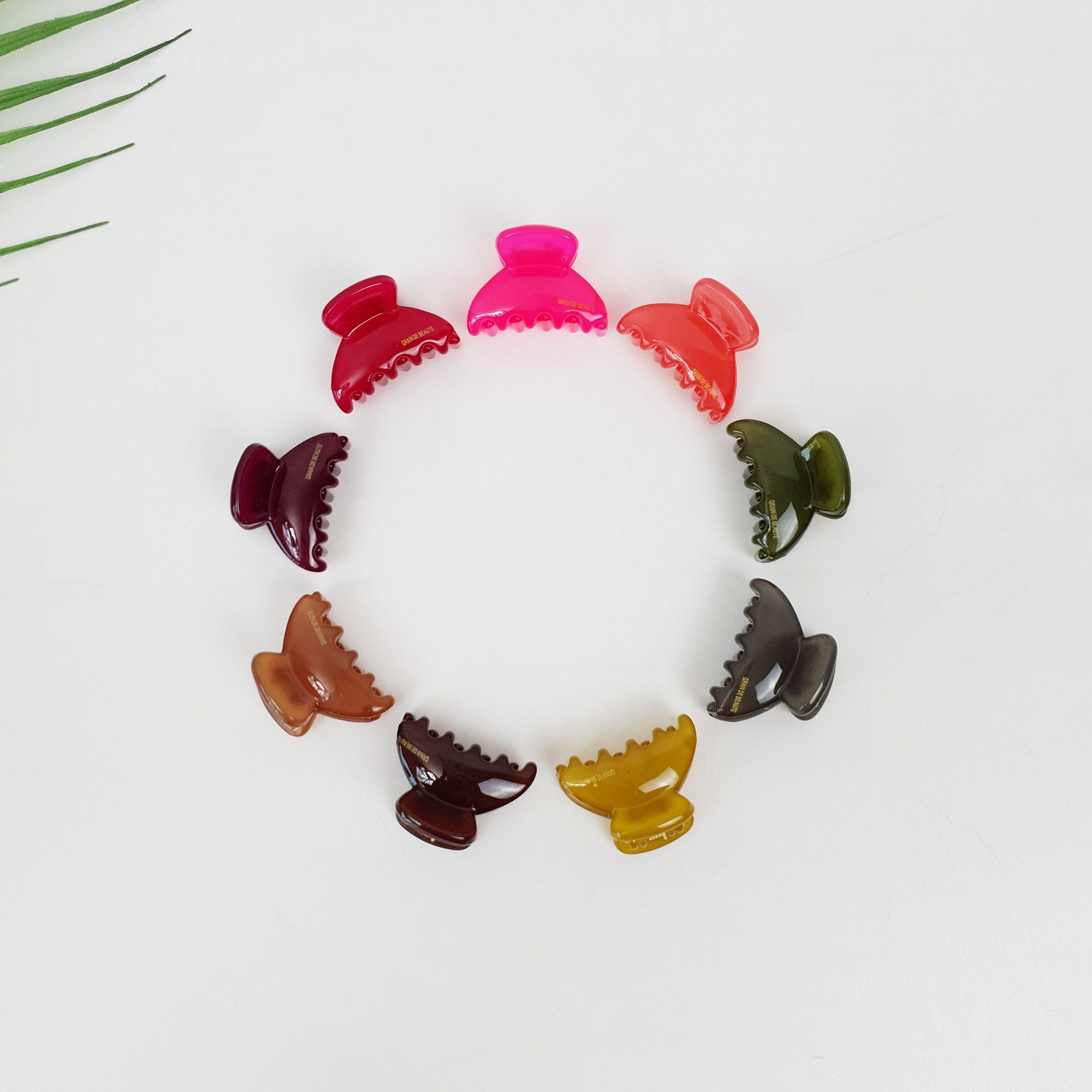 Half Moon Tiny Hair Clips (1.2 Inch) / Cute Colorful Mini Claw Clip / Hair Barrette for Woman