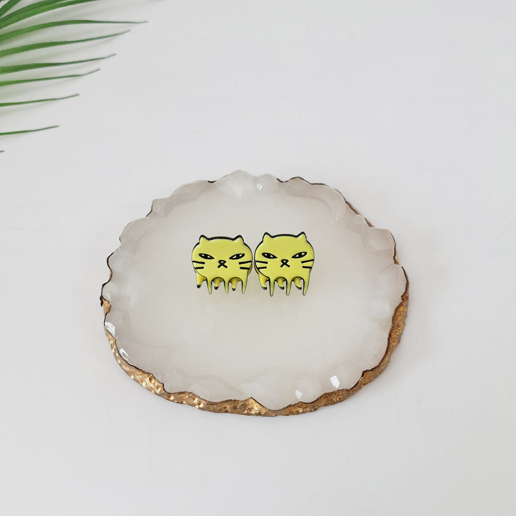 Pastel Tone Chic Mini Kitty Hair Clip - 2 pieces in 1 set / Colorful Small French Hair Pin / Hair Barrette for Woman