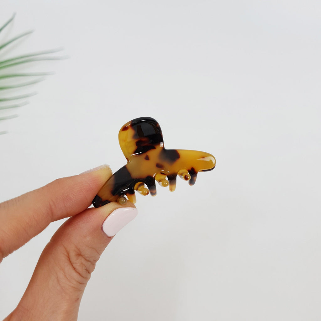 Aurora Joy Small Hair Clips (2.0 Inch) / Tortoise Shell Mini French Hair Pin / Hair Barrette for Woman