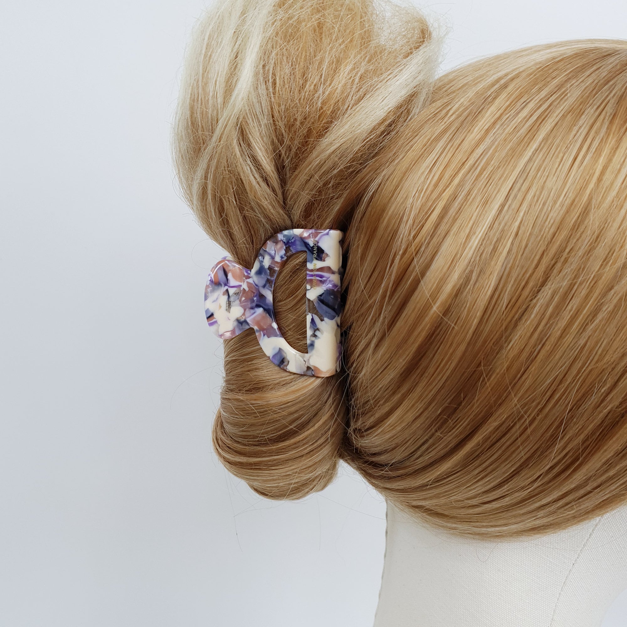 Tortoise Shell Arch Shape Hair Claw Clip / Vintage French Hair Pin / Hair Barrette for Woman / Hair Accessory for Girls